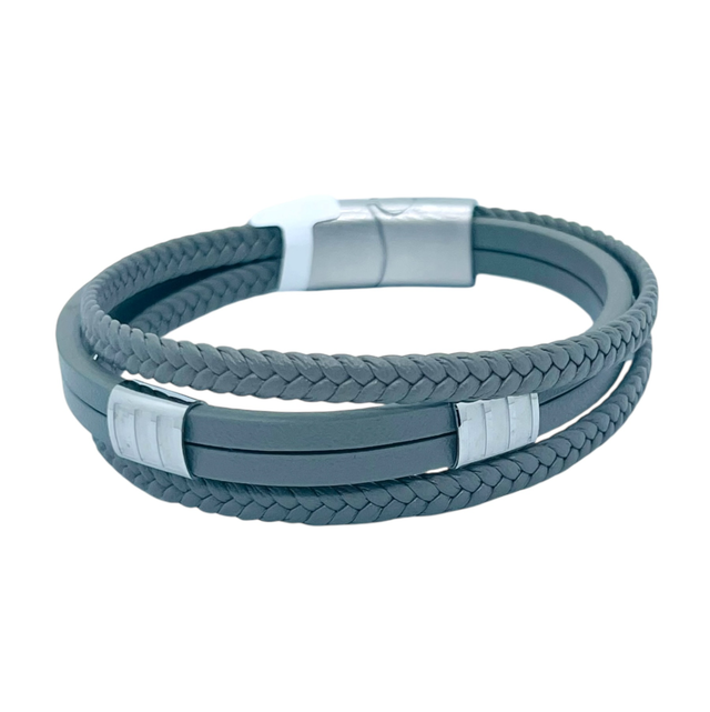 Bracelet homme cuir kaki