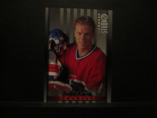 Saku Koivu - NFL 1997 Donruss Studio Ice Hockey Original Trading Card #19