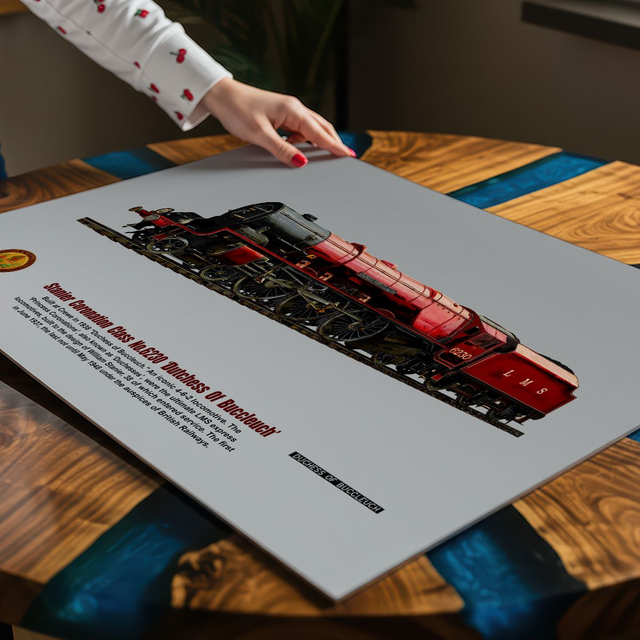 Coronation Class Durchess Of Buccleuch Artwork Print Poster Model Railway Art