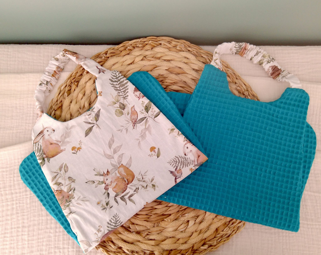 Bavoir cantine maternelle Tourmaline