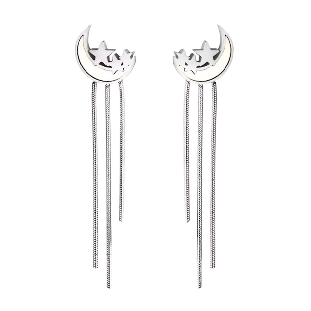 Moon &amp; Stars Dangle Earrings 