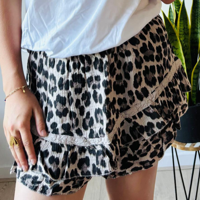 Skort panterprint 