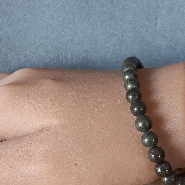 Bracelet ajustable en Pyrite