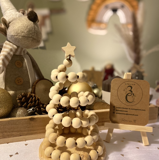 SAPIN perles de bois