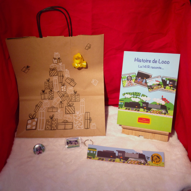 Coffret BD Histoire de Loco - La 141R raconte dédicacée + Goodies