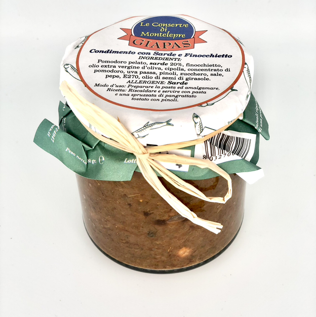 Condimento con sarde e finocchietto