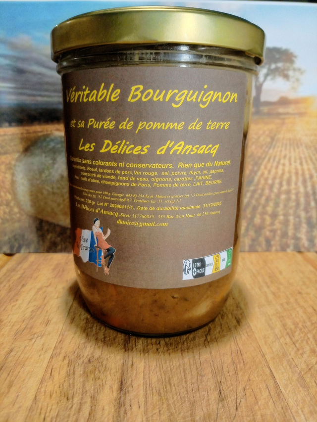 Le Bourguignon et sa Purée Maison
