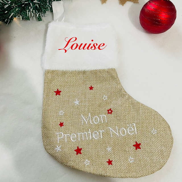 Chaussette de Noël « mon premier Noël »