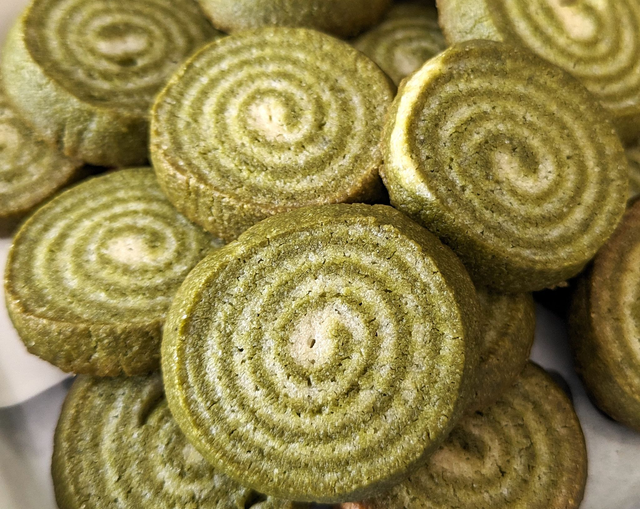 Sablés au thé matcha et à la vanille - sachet de 10