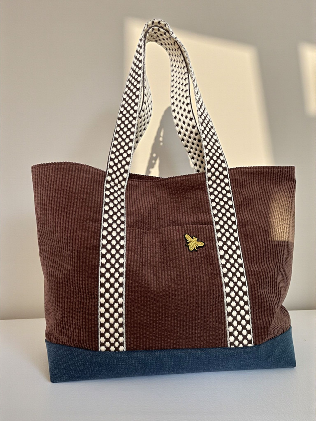 Cabas Essentiel - Velours Brun