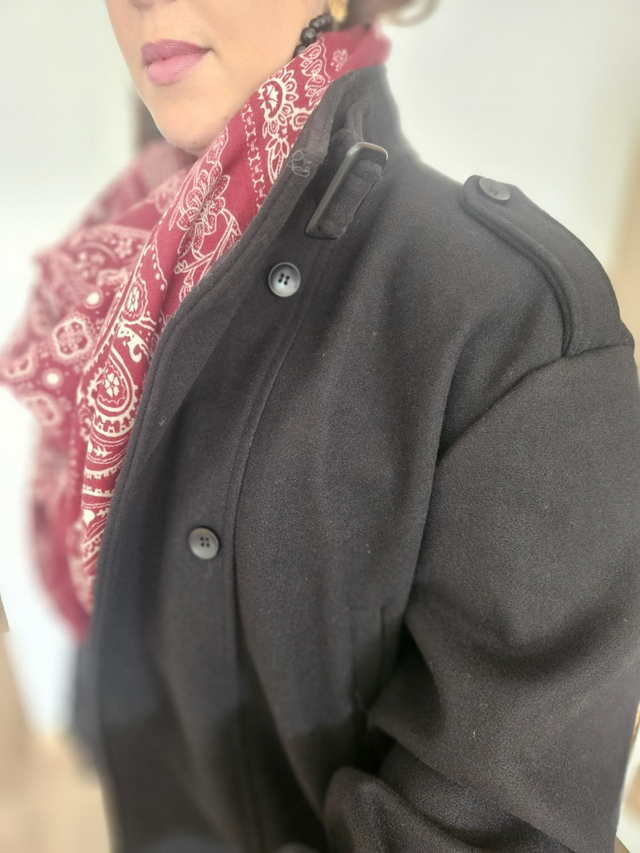 Manteau court Oversize noir