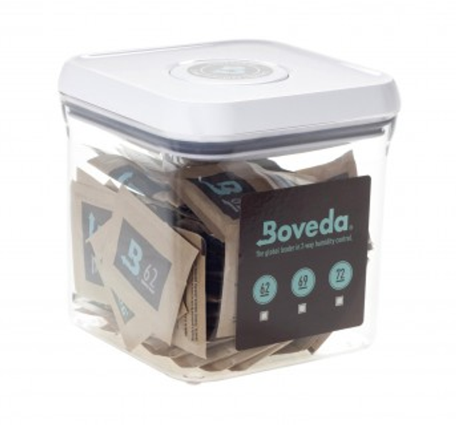 Boveda 62% – OXO POP Container 0,4L | 50x 4g | Conservazione Umidità Costante per Erbe e Essenze
