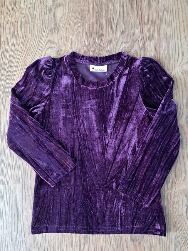 Shirt velvet paars