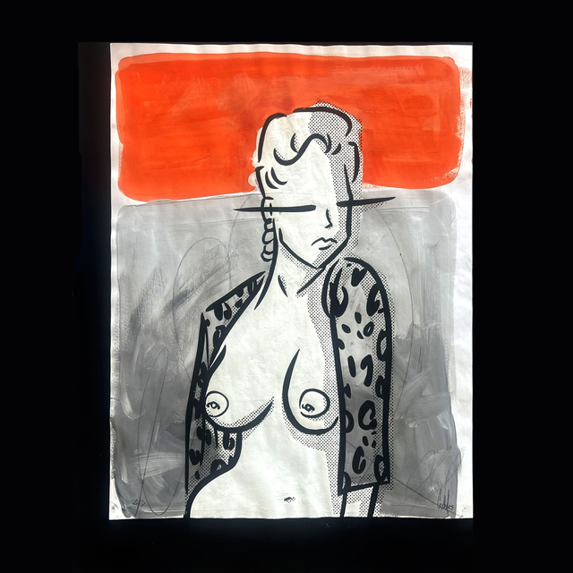 Xylo STEFANIA 50x65 cm Orange/gris