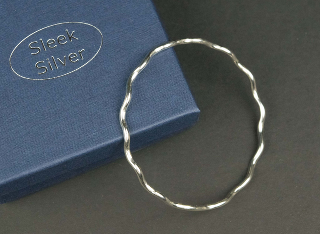 Silver Wave Bangle