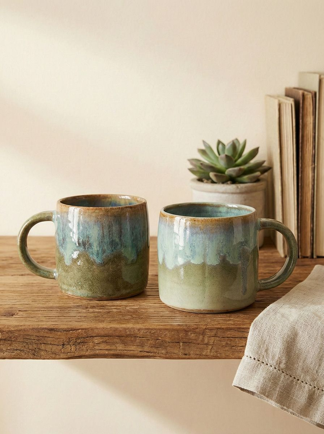 Hand-glazed Mug - Turquoise Waters