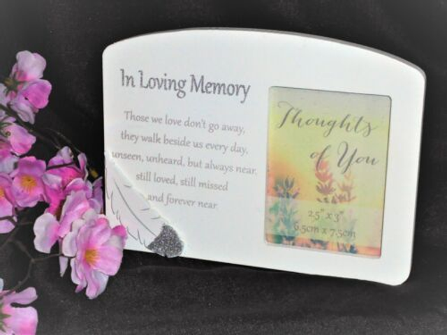 Beautiful In Loving Memory Frame with Sentiment Wording.