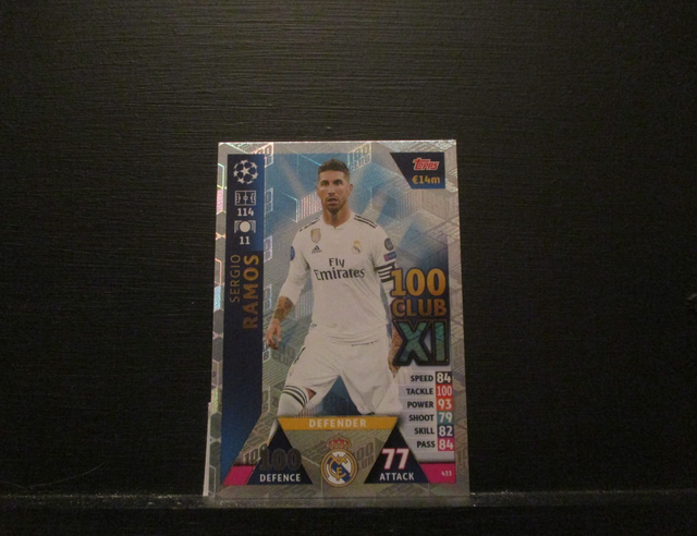 Sergio Ramos - UEFA Champions League Match Attax 2018/19 Original Trading Card #433