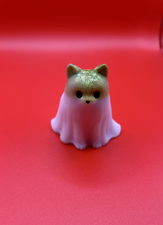 Cat Ghost Resin Ornaments - Various Colours - Ghost Cat