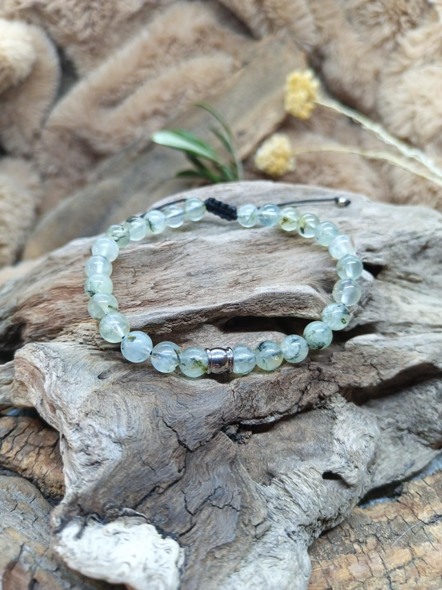 Bracelet Homme KÉLYAN Ajustable Préhnite