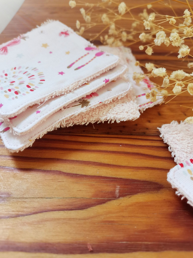 Lot de 8 cotons lavable Clochette