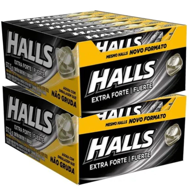Halls Cough Drops Extra Strong Black (Brazil) 27.5g