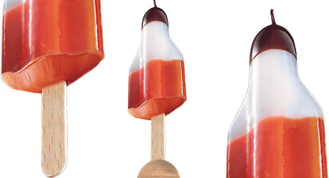 Rakete-Glace-Kerze mit Halter