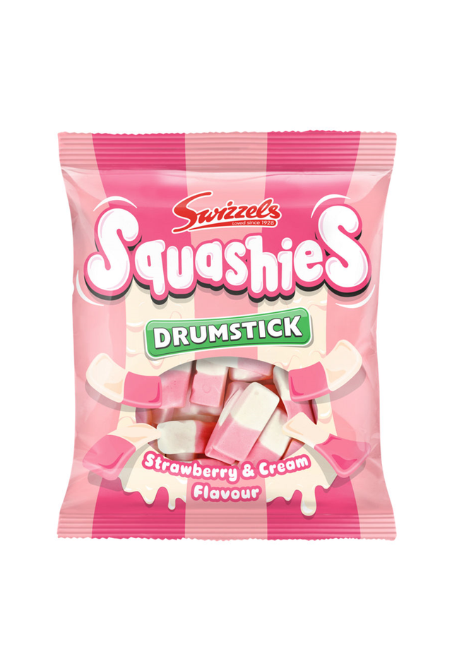 Swizzels Drumstick Squashies Jordgubbsgrädde - 140g