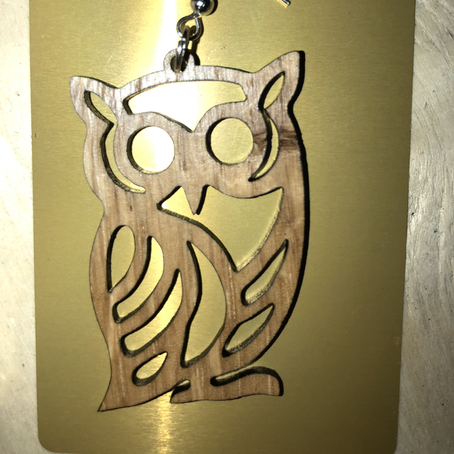Boucles d'oreilles Hibou petite taille (3 cm)