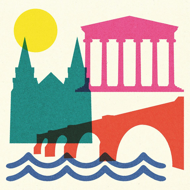 Scottish Abstract City Print | Aberdeen