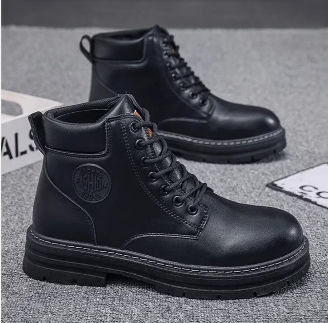 Heren schoenen trendy hoge top laarzen met veters