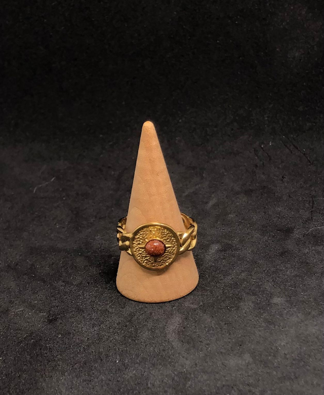 Bague métal et pierre du sable