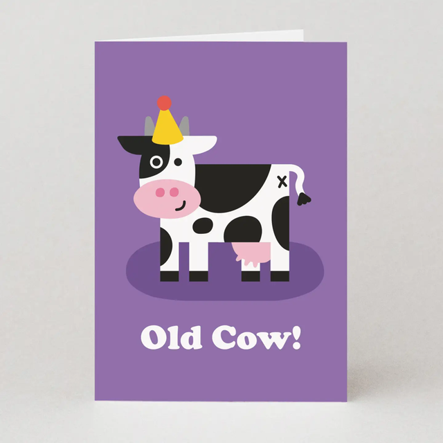 Old Cow Birthday Card | Funny Birthday Cards | Greeting Card