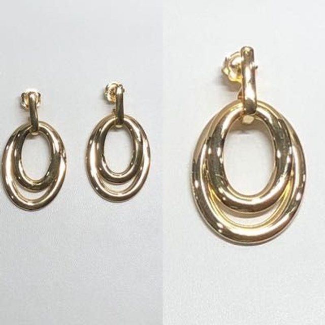 ORECCHINI PENDENTI B518 Giallo