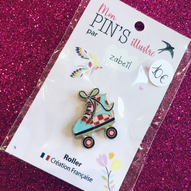 Pin&#039;s &quot;patin à roulettes&quot; rétro 80&#039;s/90&#039;s