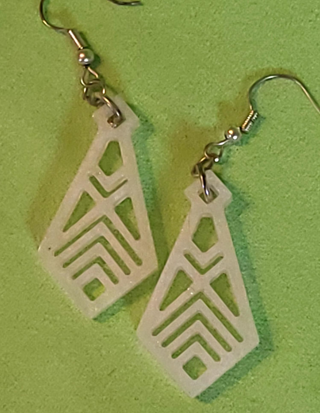 Boucles d'oreilles blanche