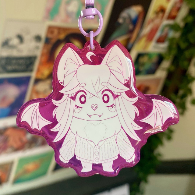 Hammie Bat Acrylic Charm