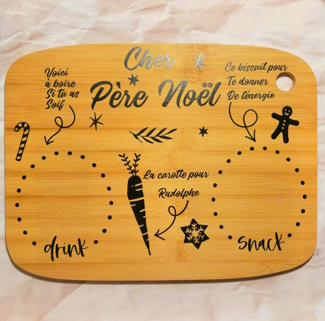 Plateau de Noël en bambou