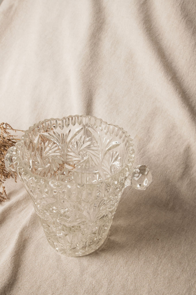 Seau à glace vintage en cristal ✨