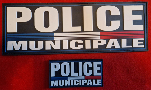 Flaps Police Municipale fond noir