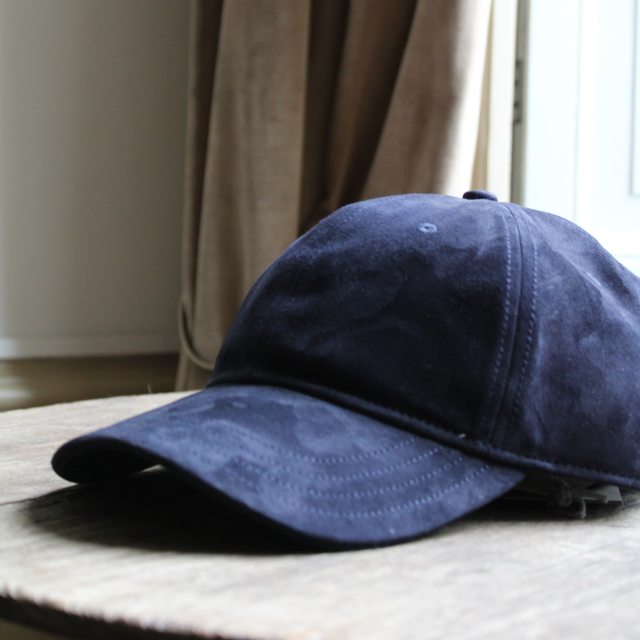 Stetson Baseball Cap Goat Suede Dark Blue 