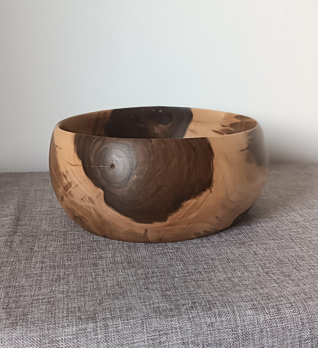 Coupe a fruits en noyer 