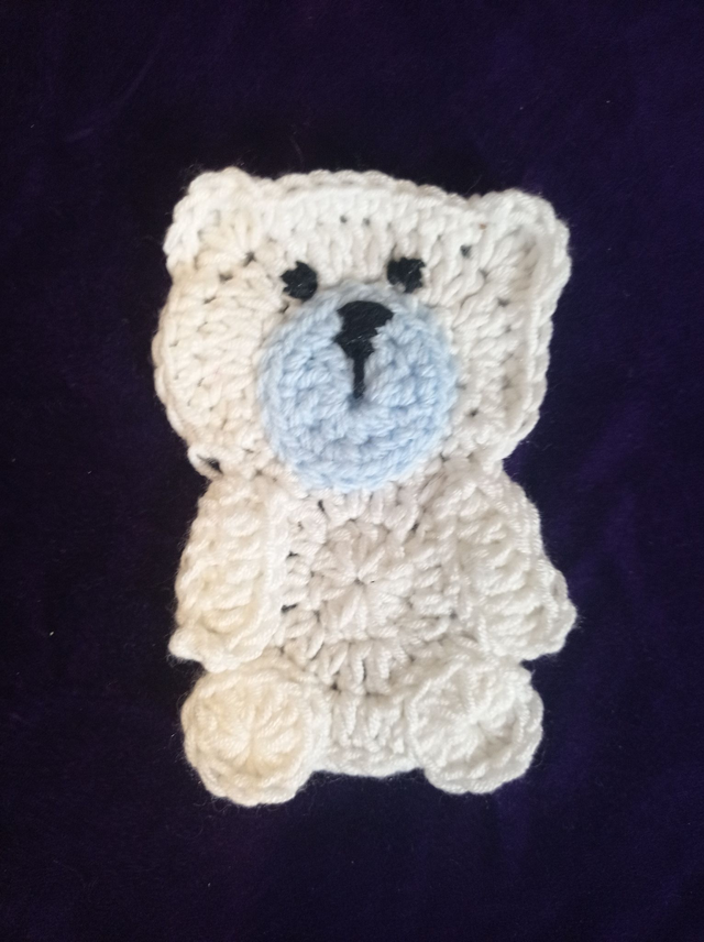 White Bear Blue Nose Applique