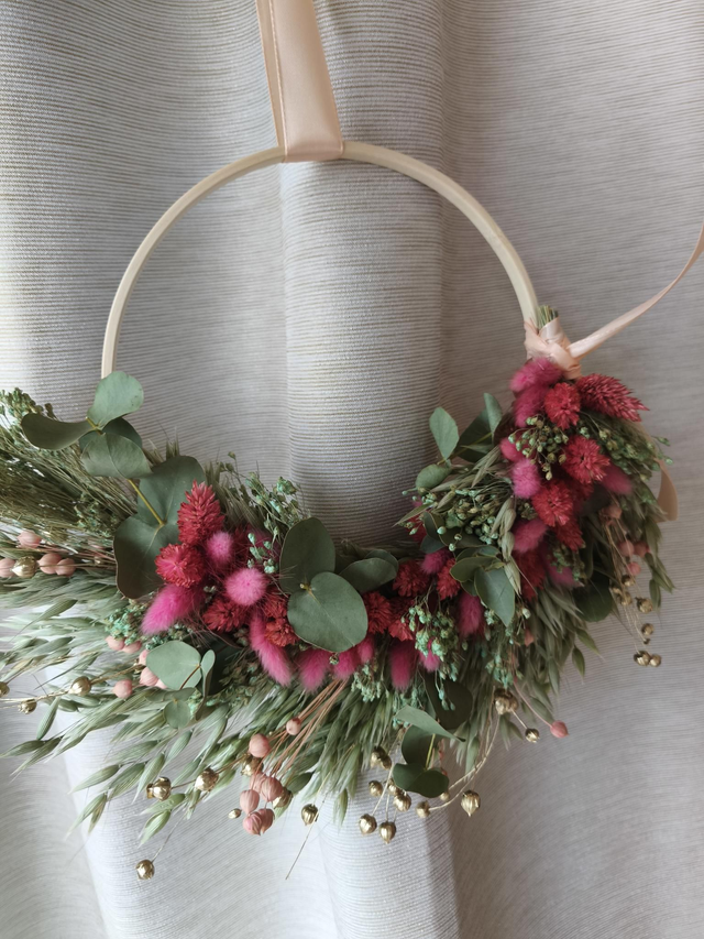 LÁGY szárazvirágos ajtódísz(KÉSZLETEN)