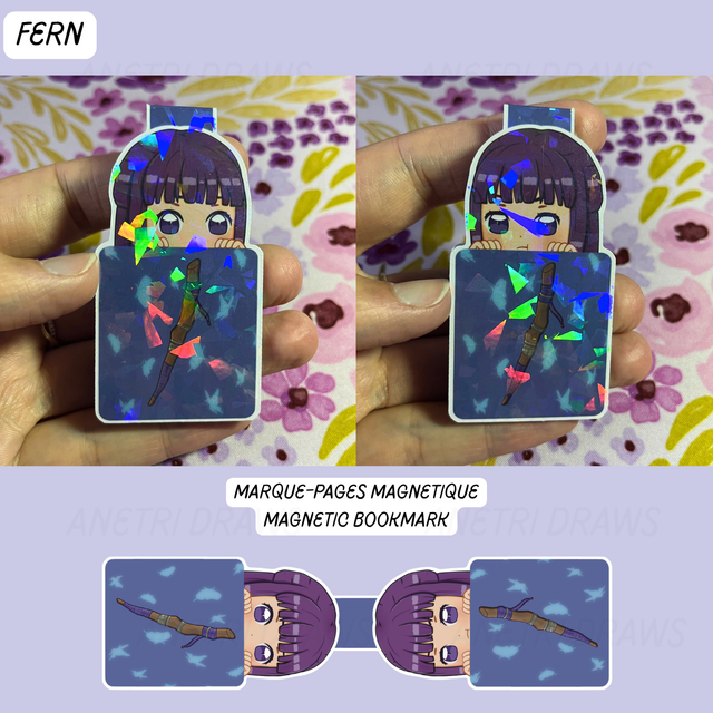 Marque-pages magnétique holographique Frieren | Fern