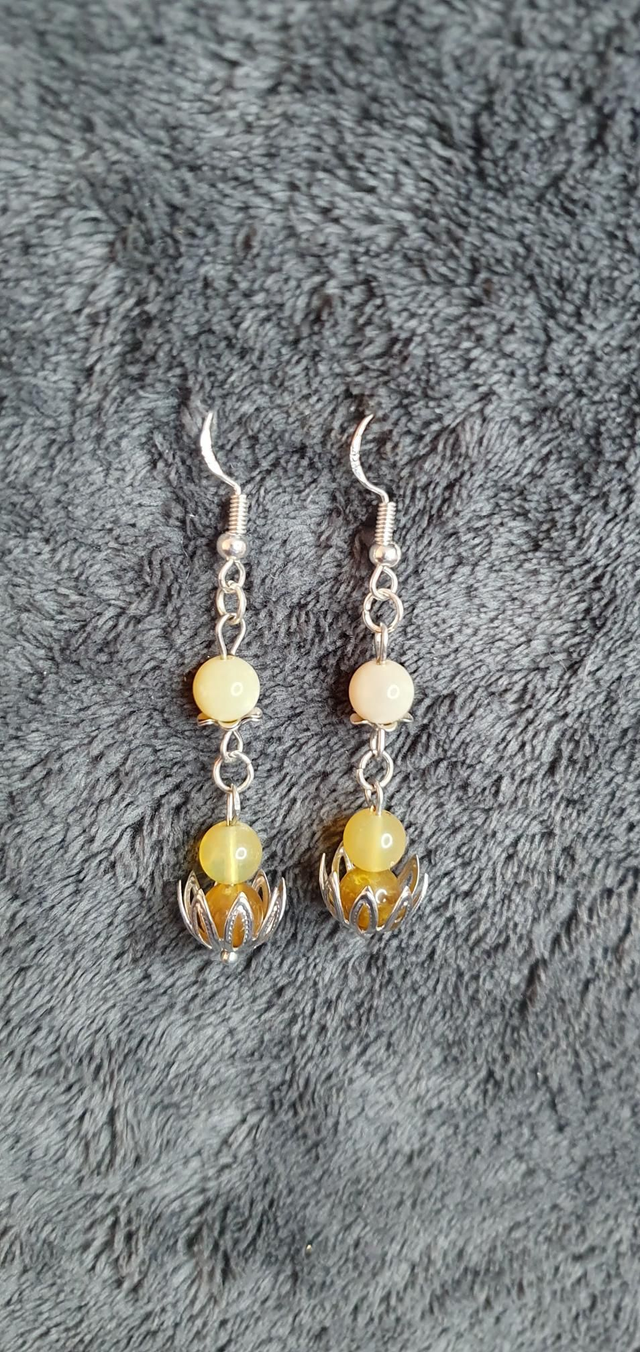 Boucles d'oreilles Opale jaune