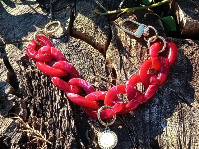 Bracelet gros maillons en acrylique Maanik