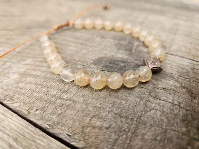 Bracelet fin femme citrine