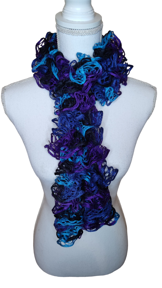 Écharpe dégradé violet/bleu 