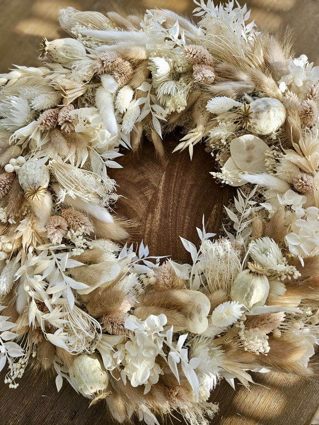 [VERFÜGBARES EINZELSTÜCK] Trockenblumenkranz (Ø 30cm)